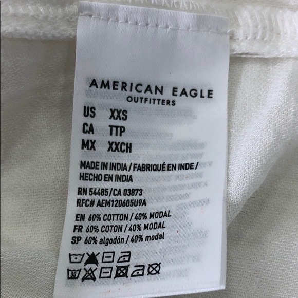 🦅American Eagle Women’s Oversized Button-Down Shirt – White – XXS - Picture 10 of 13